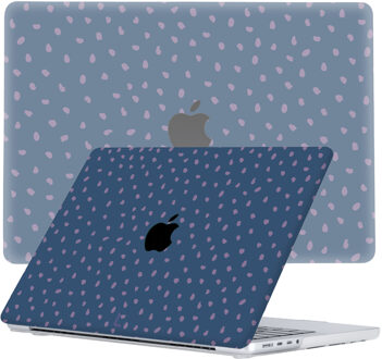 Lunso MacBook Pro 14 inch (2021-2024) cover hoes - case - Purple Pips- Blauw, Paars