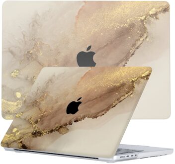 Lunso MacBook Pro 14 inch (2021-2026) case hoes - Sweet Caramel Goud