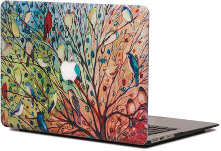 Lunso MacBook Pro 15 inch (2012-2015) cover hoes - case - Boom met Vogels Meerdere kleuren