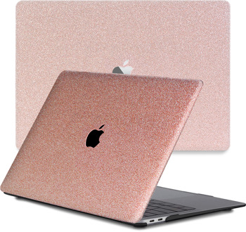 Lunso MacBook Pro 16 inch (2019) cover hoes - case - Glitter Rose Goud