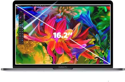Lunso MacBook Pro 16 inch (2021-2026) Beschermfolie - Full cover Screen protector Wit