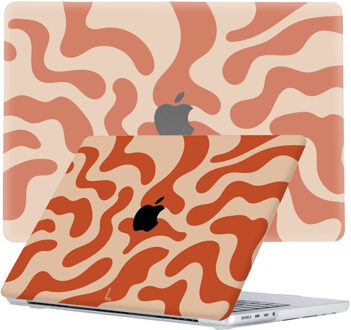 Lunso MacBook Pro 16 inch (2021-2026) cover hoes - case - Orange Fever Oranje