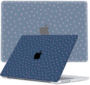 Lunso MacBook Pro 16 inch (2021-2026) cover hoes - case - Purple Pips Blauw, Paars