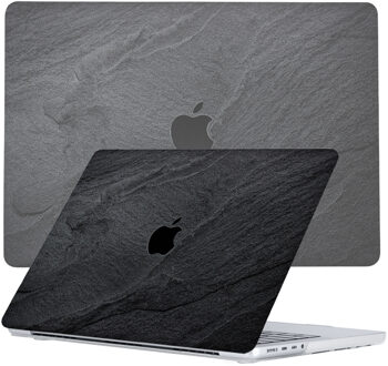 Lunso MacBook Pro 16 inch M1/M2 (2021-2023) cover hoes - case - Black Stone Zwart