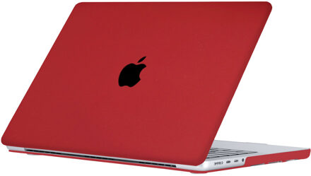 Lunso MacBook Pro 16 inch M1/M2 (2021-2023) cover hoes - case - Sand Bordeaux Red Rood
