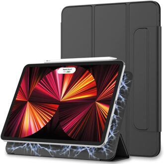 Lunso Magnetische 3-Vouw sleepcover hoes - iPad Pro 11 inch (2021) - Zwart