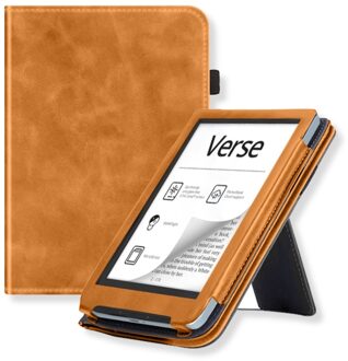 Lunso PocketBook Verse / Verse Pro / Verse Color hoes (6 inch) - Luxe Stand sleepcover - Bruin