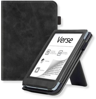 Lunso PocketBook Verse / Verse Pro / Verse Color hoes (6 inch) - Luxe Stand sleepcover - Zwart