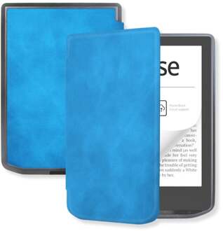 Lunso PocketBook Verse / Verse Pro / Verse Color Slim hard case hoes (6 inch) - sleepcover - Lichtblauw