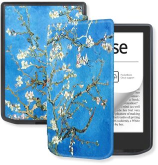 Lunso PocketBook Verse / Verse Pro / Verse Color Slim hard case hoes (6 inch) - sleepcover - Van Gogh Amandelbloesem Blauw