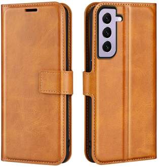 Lunso Samsung Galaxy S23 - cover bookcase hoes - Cognac Bruin