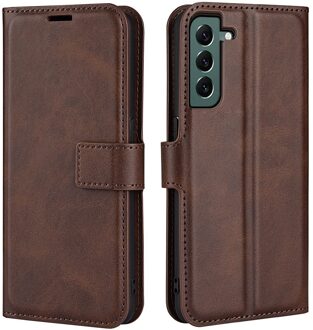 Lunso Samsung Galaxy S23 Plus - cover bookcase hoes - Coffee Bruin