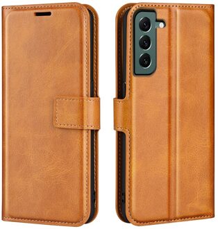 Lunso Samsung Galaxy S23 Plus - cover bookcase hoes - Cognac Bruin