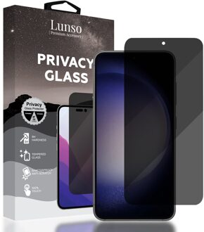 Lunso Samsung Galaxy S23 Plus - Privacy Glass - Screen protector Wit