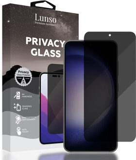 Lunso Samsung Galaxy S23 - Privacy Glass - Screen protector Wit
