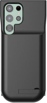 Lunso Samsung Galaxy S23 Ultra case - Powerbank hoesje - 6000 mAh - Zwart