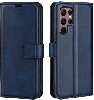 Lunso Samsung Galaxy S23 Ultra - cover bookcase hoes - Blauw