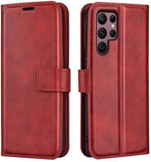 Lunso Samsung Galaxy S23 Ultra - cover bookcase hoes - Rood