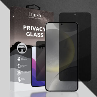 Lunso Samsung Galaxy S24 Plus Screenprotector - Privacy Glass Wit