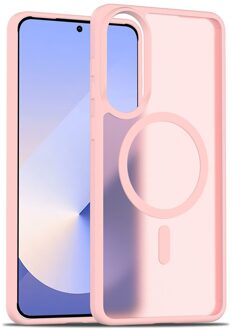 Lunso Samsung Galaxy S25 Edge slank backcover hoesje met MagSafe ondersteuning - Roze