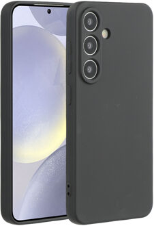Lunso Samsung Galaxy S25 hoesje - Flexibel siliconen Backcover - Zwart