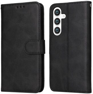 Lunso Samsung Galaxy S25 Plus - bookcase hoesje portemonnee - Zwart