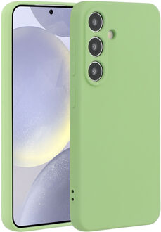 Lunso Samsung Galaxy S25 Plus hoesje - Flexibel siliconen Backcover Lichtgroen