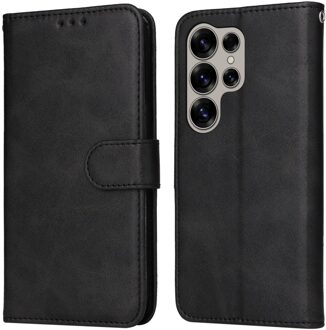 Lunso Samsung Galaxy S25 Ultra - bookcase hoesje portemonnee - Zwart