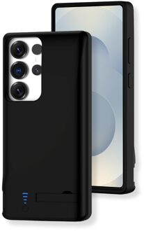 Lunso Samsung Galaxy S25 Ultra case - Powerbank hoesje - 5000 mAh - Zwart