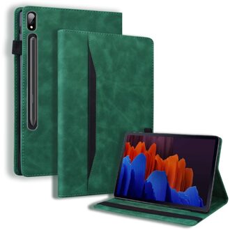 Lunso Samsung Galaxy Tab S8 Ultra - Luxe Bookcase hoes - Groen