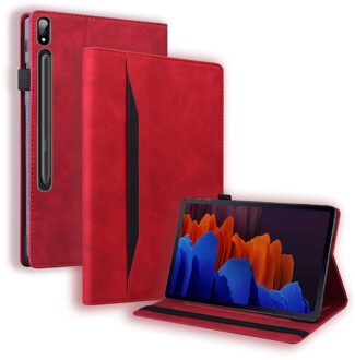 Lunso Samsung Galaxy Tab S8 Ultra - Luxe Bookcase hoes - Rood