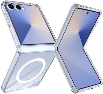 Lunso Samsung Galaxy Z Flip 7 - Backcover hoes met MagSafe ondersteuning - Transparant