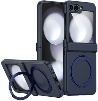 Lunso Samsung Galaxy Z Flip 7 backcover hoesje met MagSafe-ring - Donkerblauw
