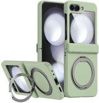 Lunso Samsung Galaxy Z Flip 7 backcover hoesje met MagSafe-ring - Lichtgroen