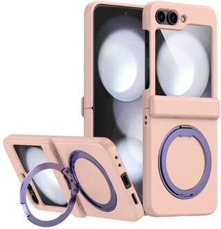 Lunso Samsung Galaxy Z Flip 7 backcover hoesje met MagSafe-ring - Lichtroze