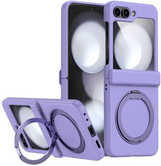 Lunso Samsung Galaxy Z Flip 7 backcover hoesje met MagSafe-ring - Lila Paars