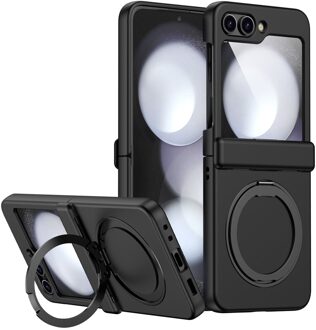 Lunso Samsung Galaxy Z Flip 7 FE / Z Flip6 backcover hoesje met MagSafe-ring - Zwart