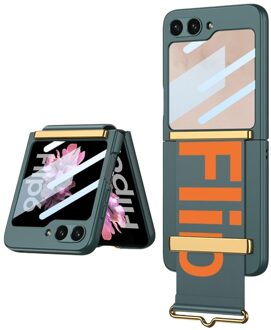 Lunso Samsung Galaxy Z Flip 7 FE / Z Flip6 backcover hoesje met Polsband - Groen