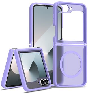 Lunso Samsung Galaxy Z Flip 7 FE / Z Flip6 slank backcover hoesje met MagSafe ondersteuning - Paars