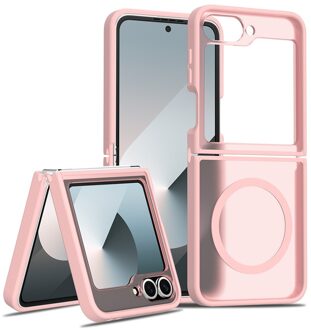 Lunso Samsung Galaxy Z Flip 7 FE / Z Flip6 slank backcover hoesje met MagSafe ondersteuning - Roze