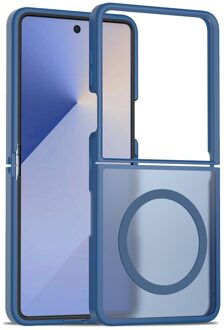 Lunso Samsung Galaxy Z Flip 7 slank backcover hoesje met MagSafe ondersteuning - Blauw