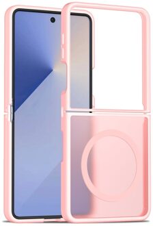 Lunso Samsung Galaxy Z Flip 7 slank backcover hoesje met MagSafe ondersteuning - Roze