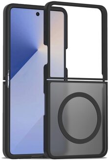 Lunso Samsung Galaxy Z Flip 7 slank backcover hoesje met MagSafe ondersteuning - Zwart