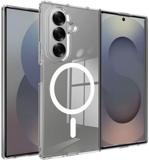 Lunso Samsung Galaxy Z Fold 7 - Backcover hoes met MagSafe ondersteuning - Transparant