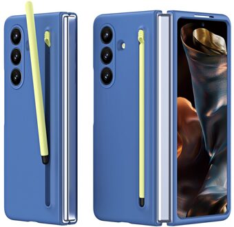 Lunso Samsung Galaxy Z Fold 7 backcover hoes met Stylus & screenprotector - Blauw