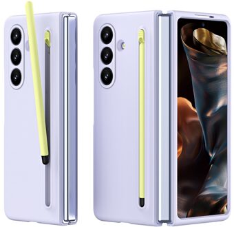 Lunso Samsung Galaxy Z Fold 7 backcover hoes met Stylus & screenprotector - Lila Paars