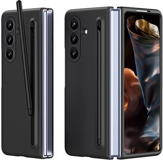 Lunso Samsung Galaxy Z Fold 7 backcover hoes met Stylus & screenprotector - Zwart