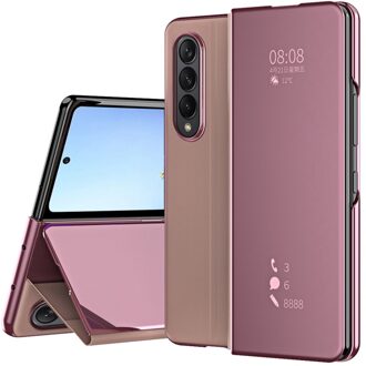 Lunso Samsung Galaxy Z Fold4 - Window view cover hoes - Roze