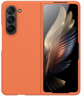 Lunso Samsung Galaxy Z Fold5 - Backcover hoes - Oranje