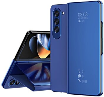 Lunso Samsung Galaxy Z Fold5 - Window view cover hoes - Blauw